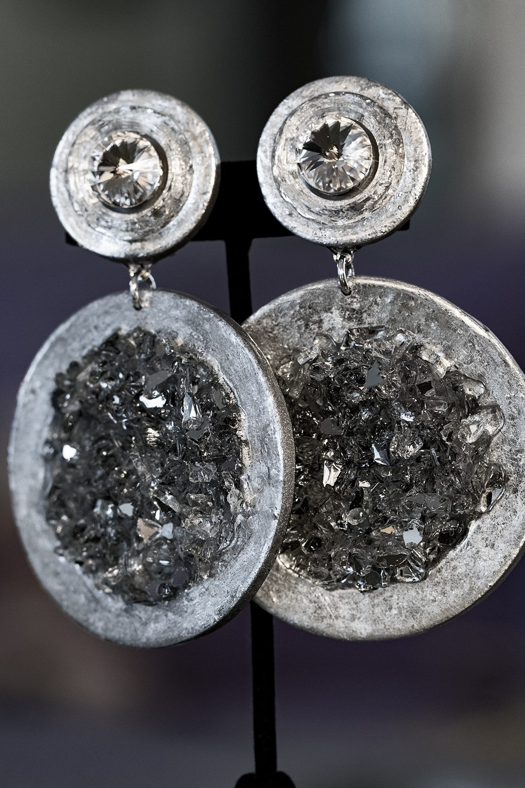 Large Fashion silver earrings